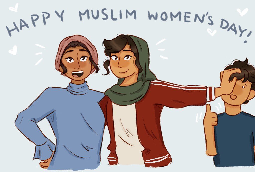 Happy #MuslimWomensDay!! Hope all of my beautiful and strong Muslim sisters have a wonderful day and this is just a reminder that we are incredible everyday 💕🔥🧕🏼 (and lol these are my #ocs)