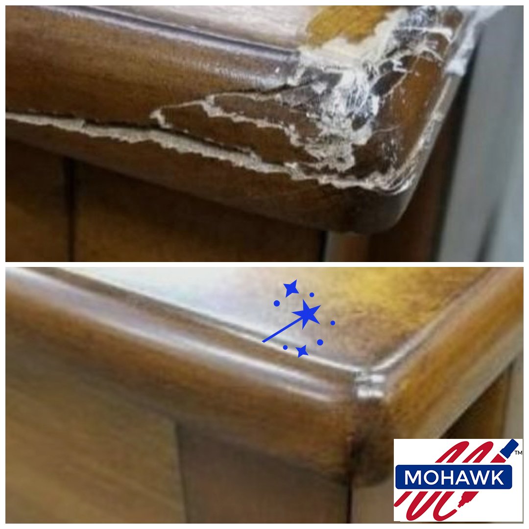 mohawkfinishing's tweet photo. Using a combination of Epoxy Putty Stick, Burn In Stick, Blendalยฎ Powder, E-Z Vinyl Sealer and Ultra Flo Flat Finish @lafrancejack rebuilt the corner of this table.
See the color options at: https://t.co/1SoUXVTHku
๐ท @lafrancejack
#mohawkconsumer #woodworking #furniturerepair https://t.co/QQ5zLnEbwJ