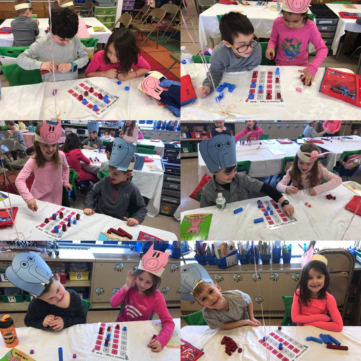 MrsPallone's tweet photo. Elephant and Piggie Bump! #math #additionfun #elephantandpiggieday2019 https://t.co/sYe8DylJ81