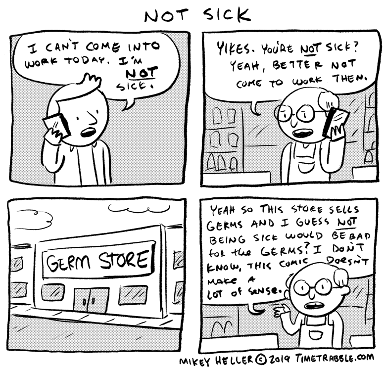 i drew a comic about being not sick 