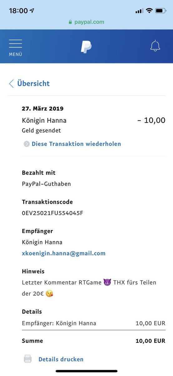 AHase19's tweet photo. Die #Herrin hält ihr #Wort! 💸
@KoeniginH hat den letzten #kommentar geschrieben und #kassiert 😈 #50/50 #Eherenlady! 👸🏼💎
#Geldherrin #Mistress #Keusch #zahlsau #zahlfotze #rtgame
@rtslave_7 @help_to_rinse @RTFindomGerman @rtfemdom1 @tonybobo3 https://t.co/csfW3XmpNY