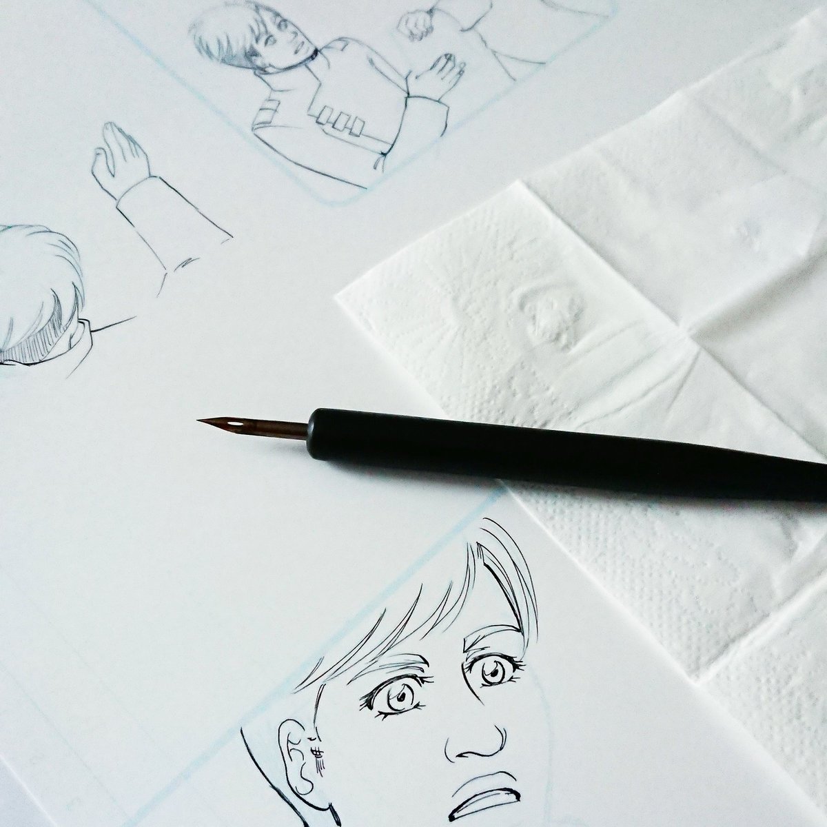 sphairaverse's tweet photo. Yes, yes, it's exactly what it looks like *rubs paws*
#scificomics #scifimanga #scifi #blackandwhite #lineart #inking #inkdrawing #tuschezeichnung #tuschen #drawing #myart #instaart #manga #mangadrawing #comic #ペン入り #漫画 #マンガ #コミック #インク https://t.co/EUS6iHJ0EL