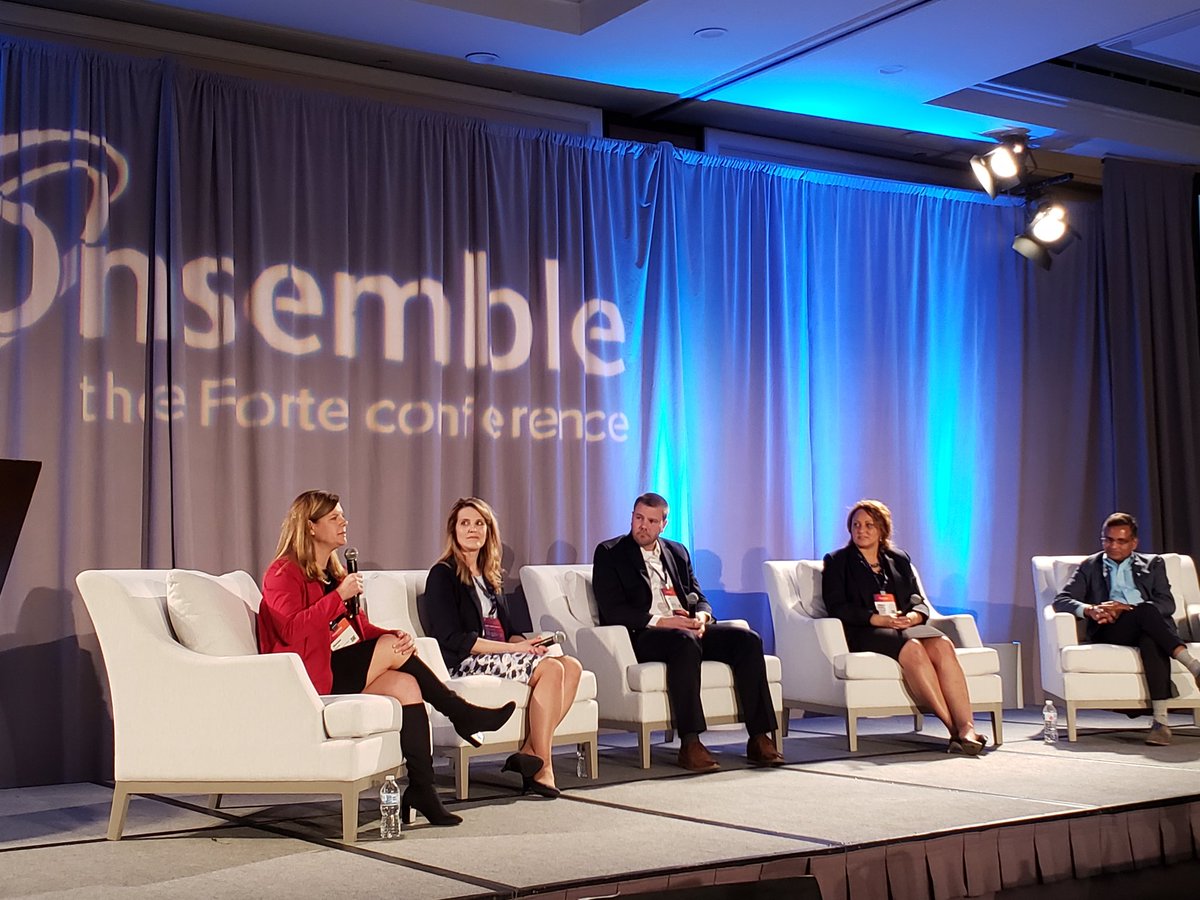 tatewr's tweet photo. "We are all here, no matter the position, to better care." YES!! Thank you Denise Snyder @DukeU for sharing your passion for clinical research along with Tesheia Johnson @YaleSOM, Nick Fisher @SitemanCenter, Teri Grieb @UMich, &amp; @forte #onsemble https://t.co/44wnmsuFG8
