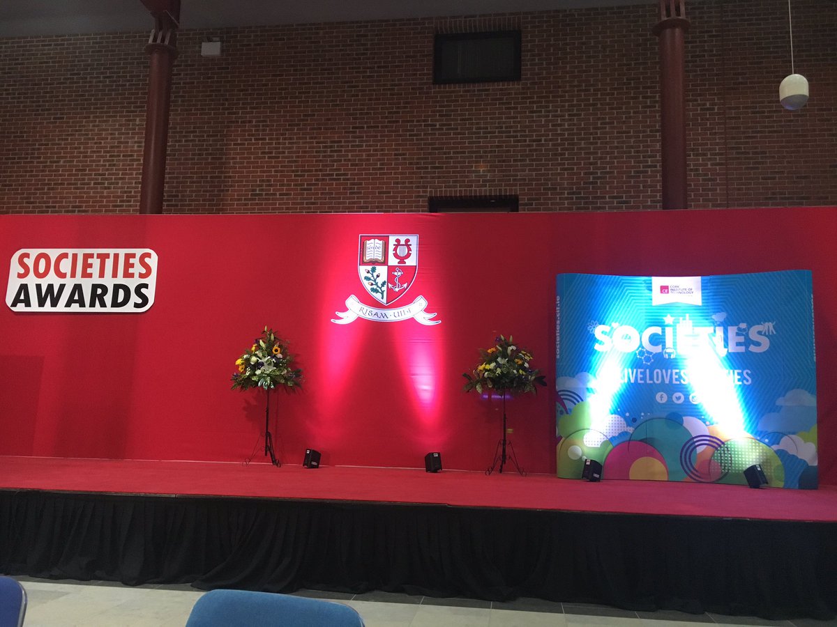 All set up here for @CITsocieties awards! Keep your fingers crossed for us