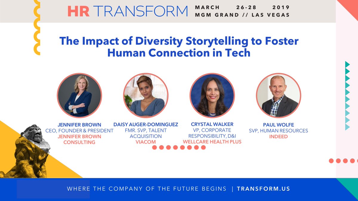 indeed's tweet image. In less than 30 minutes -@PWolfe67 will be speaking on a panel w/ @jenniferbrown @DaisyAD &amp;amp; Crystal Walker about why the human connection is so important in diversity storytelling at @hr_transform #HRT2019