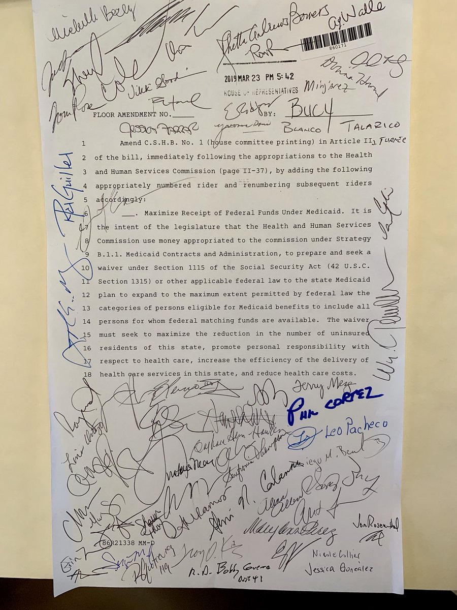 BucyForTexas's tweet photo. I want to thank my colleagues who have signed on to show their support! It’s time for #Texas to join 36 other states in expanding Medicaid. This would help millions get needed care, have a substantial economic impact, and save thousands of lives.  #txlege #ExpandMedicaid https://t.co/VG9B1IqFuA