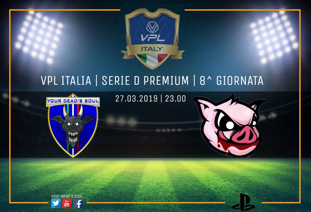 YourDeadsSoul's tweet photo. ⚽ MATCHDAY
🏆 @VPLItaly | ⏱️ 23.00
8️⃣ | SERIE D PREMIUM
🆚 @i_porconi
Andiamo a prenderci il primo posto 🚀
#YDSAreComing
#GoYDS https://t.co/Cq5NDYTI5T