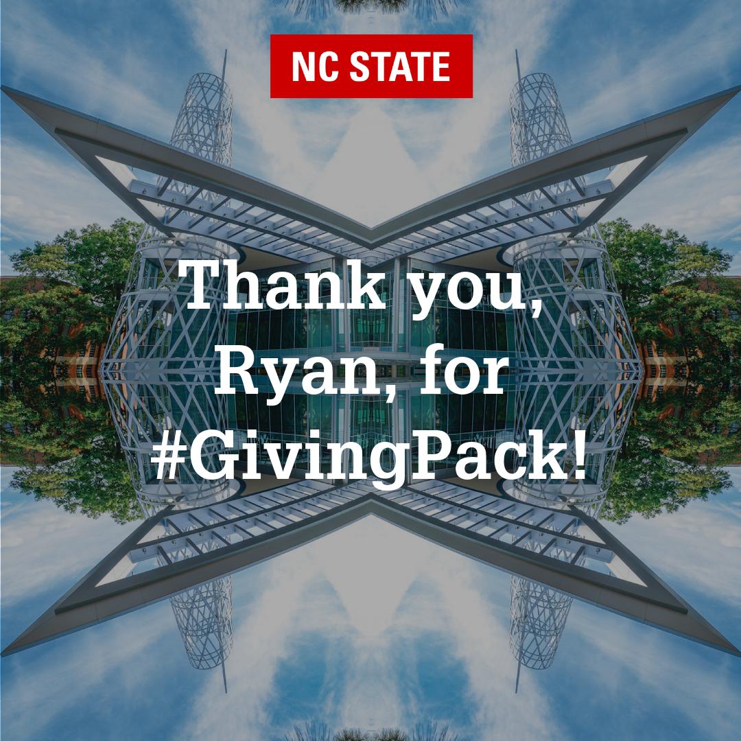 @TamPack By #GivingPack today, you’ve redefined what the #NCState community can do for current and future students. Thank you for supporting @caldwellfellows!