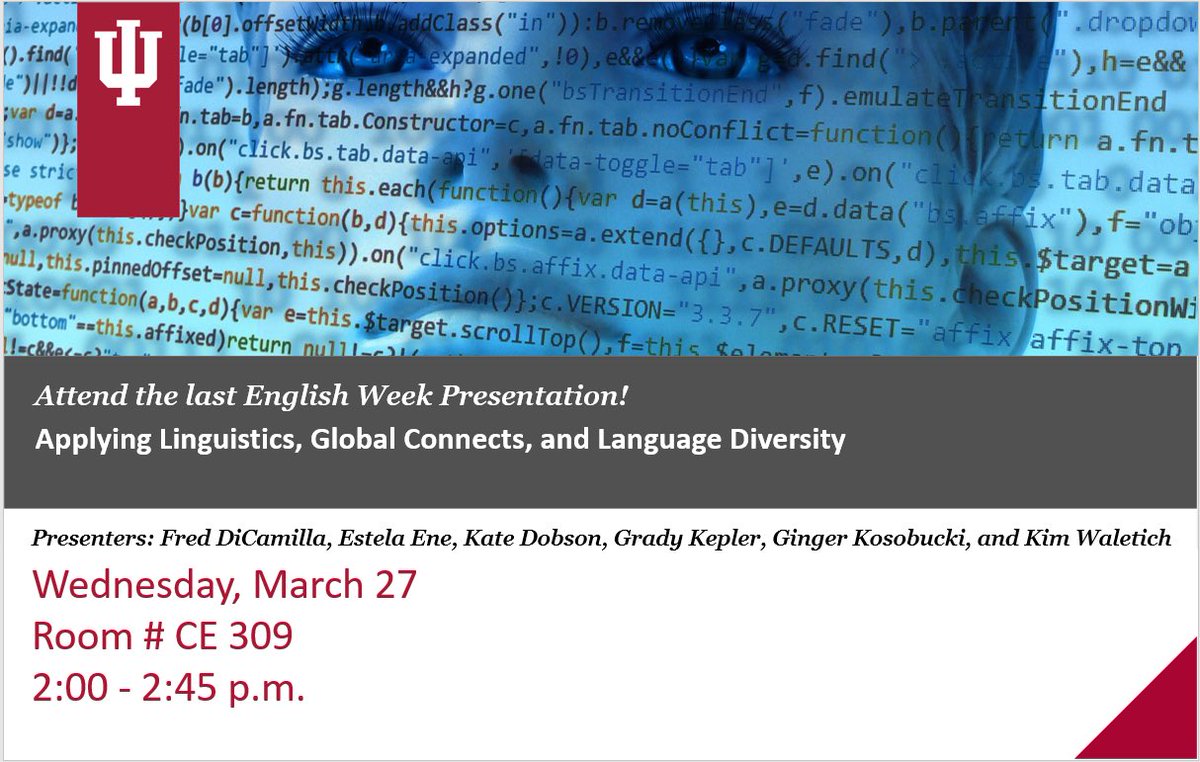 EnglishWeek's tweet photo. Come attend this presentation! https://t.co/fQrOaqZhV0