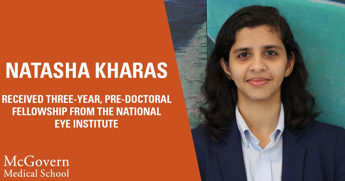 McGovernMed's tweet photo. Natasha Kharas has received a three-year, pre-doctoral fellowship from the National Eye Institute for her project titled, “The effects of sleep on neuronal coding in cortical layers and behavioral performance.”
#McGovernmedSchool #BuildingBetterDocs
https://t.co/0r5TI82B0U https://t.co/1wkw0lBrx6