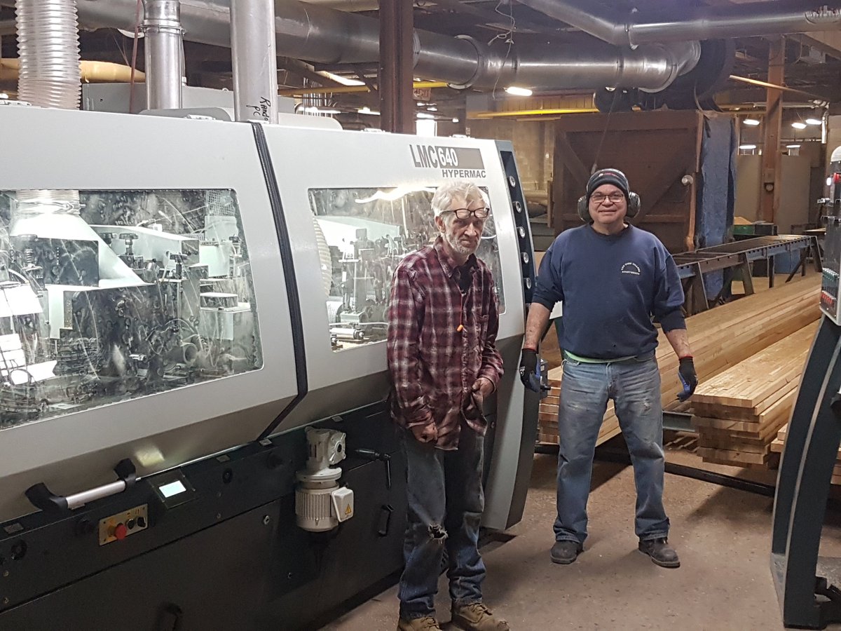 LeadermacUSA's tweet photo. New 6-head Hypermac installed @ RAD Engineered Wood Products in PA.  That is going to make some beautiful truck flooring! https://t.co/Ol5nOSg93t