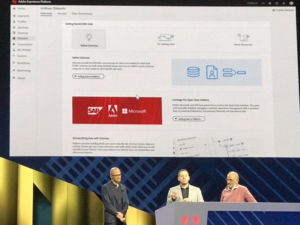 VsWong's tweet photo. Great goals and collaboration from @SAP @adobe @Microsoft on how they are working with @unilever to help remove plastics from all packaging #AdobeSummit #AdobeSummit2019 https://t.co/2L6418vvmS