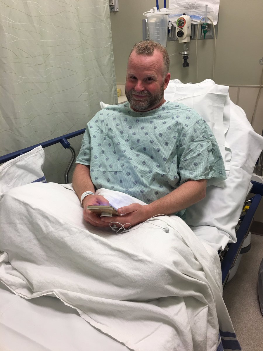 RustMissy's tweet photo. Yes, he sits this way every single time!  Prayers for answers on his lower back and nerve pain!! #nerve #lumbar #myelogram https://t.co/MfU1b4UkSD