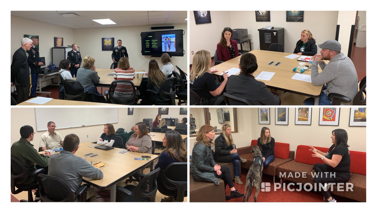ldixon2's tweet photo. Thanks 2 r community members 4 presenting at r @troyschools counseling #OneTroyPL @troy_athens #mentalhealth #TherapyDogs #Military #SEL https://t.co/2J1vX3XATg