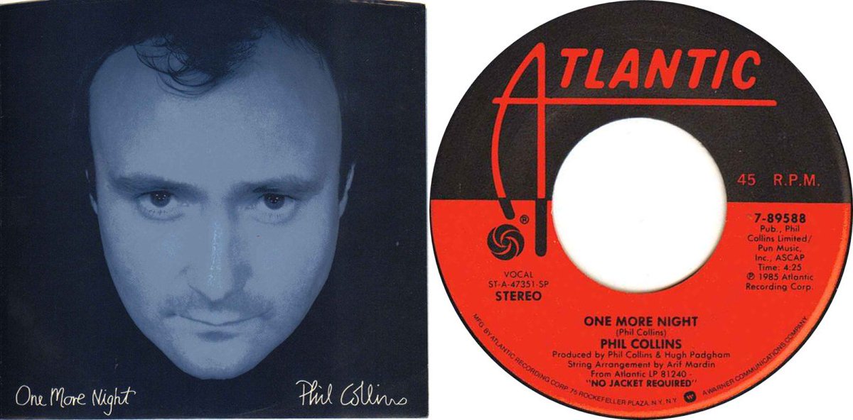 espofootball's tweet photo. #OTDl Mar30,1985 #PhilCollins starts a 2 week run at #1 on the @billboard Hot100 Singles chart with "One More Night" @PhilCollinsFeed's 2nd US #1 https://t.co/qNDPgs8cf9