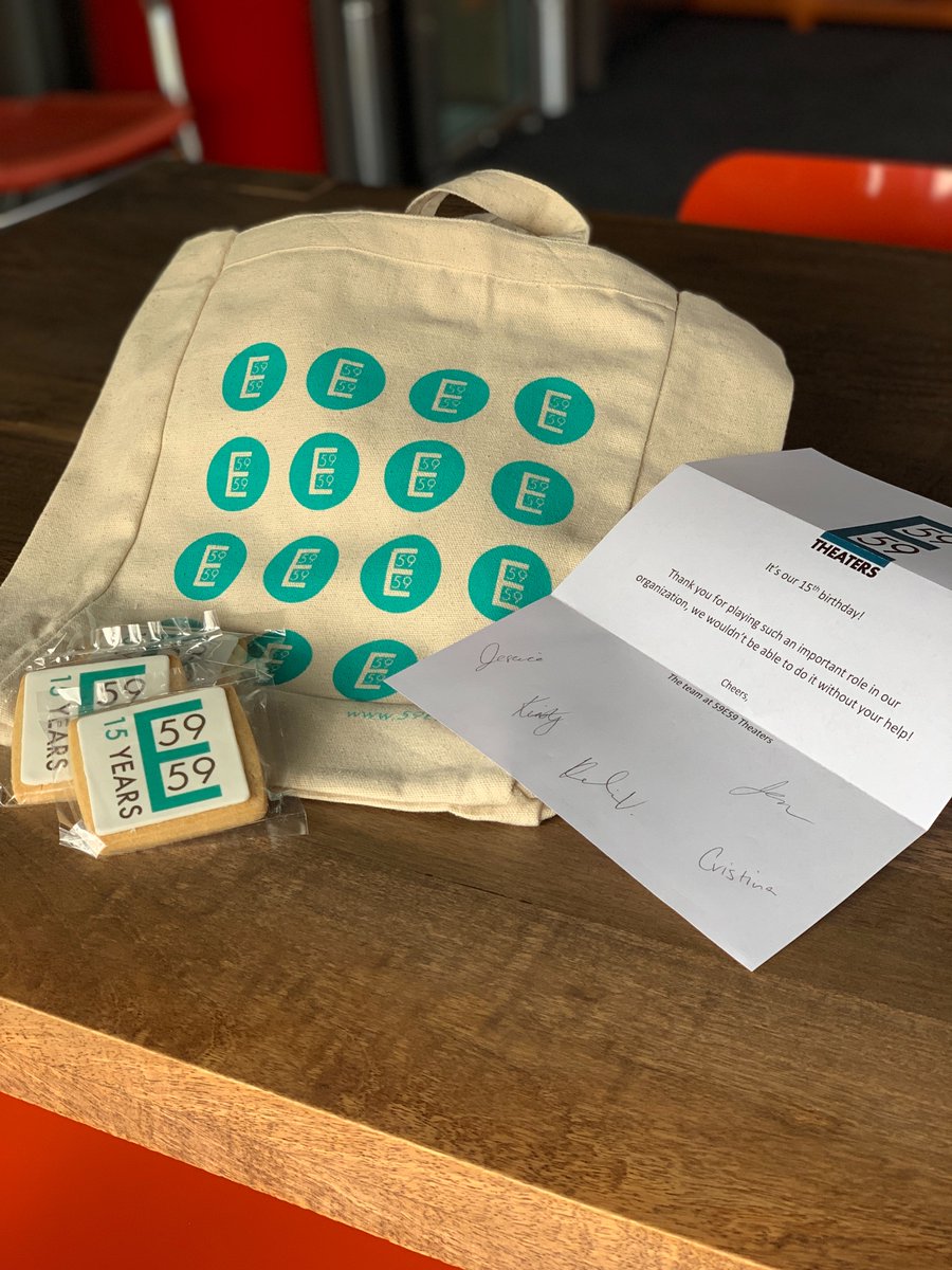 Happy 15th Birthday to <a href="/59E59/">59E59 Theaters</a> , thank you so much for the sweet treats! <a href="/59E59/">59E59 Theaters</a> is a spectacular, modern theater complex in NY boasting 3 performance spaces, presenting more than 30 live productions annually, 6 days a week, 50 weeks a year! Visit here: 59e59.org