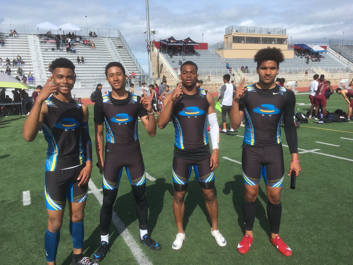 Gaucho men’s 4x100 relay runs Sac Joaquin  Section 6th best time of 43.48 sec. Great job men!!
