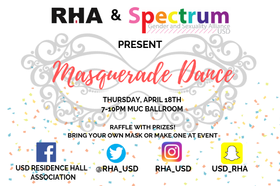 Come to our Masquerade party go-sponsored by <a href="/UsdSpectrum/">USD Spectrum</a> 
#GoYotes