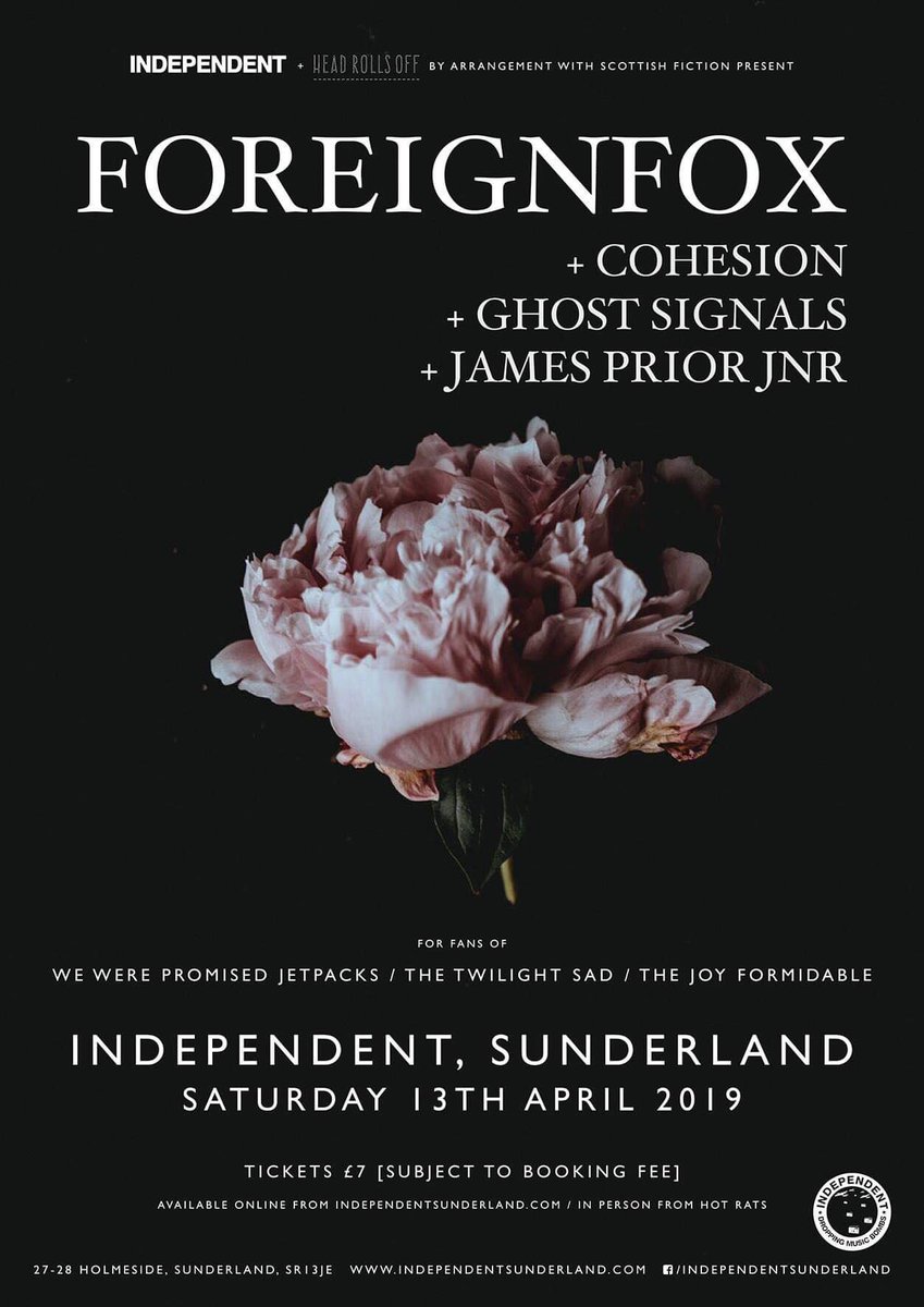 Catch us at The Head of Steam supporting <a href="/ThejetredsO/">Thejetreds Official</a> on Saturday 6th April (Subwaves Studios) AND at Independent w/<a href="/ForeignFOXX/">𝐅𝐎𝐑𝐄𝐈𝐆𝐍𝐅𝐎𝐗</a> on Saturday 13th April (Head Rolls Off)

Give us a shout for tix // more shows to follow ✌ photo by @danielpottts

COHESION x