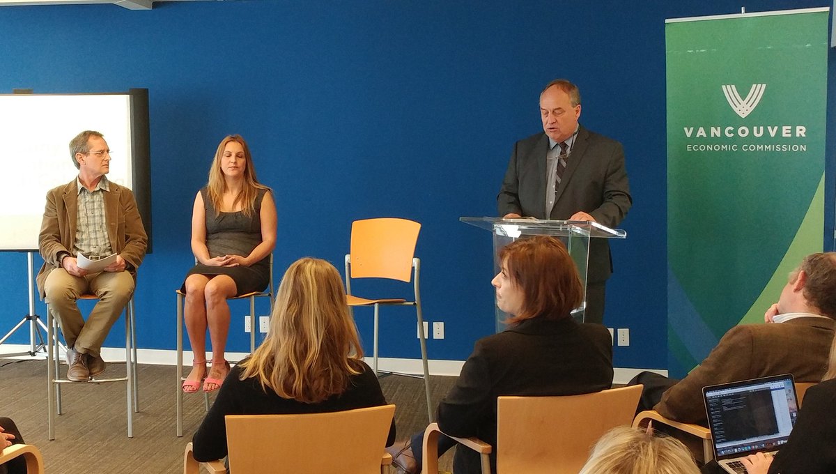 Centroplexus's tweet image. What better way to start one&apos;s day than a presentation on benefit corporation legislation by Dr. Andrew Weaver, Michelle Reid and Bernie Geiss! #VEC #BCorp