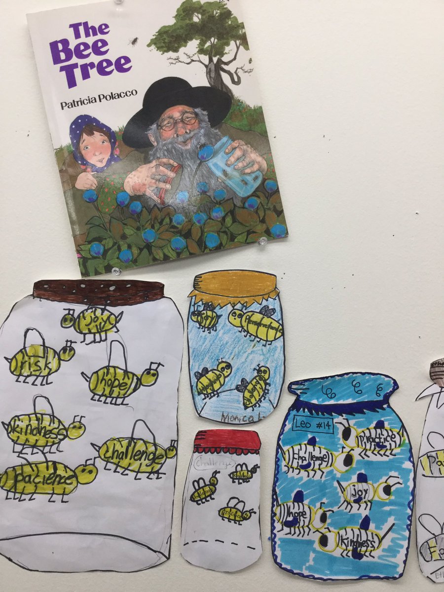 dchungEDU's tweet photo. #mrschung4th create custom jars with “bees” that will keep us on this adventurous curve of our learning! #patriciapolacco #thebeetree https://t.co/xJLJ1IlBaw