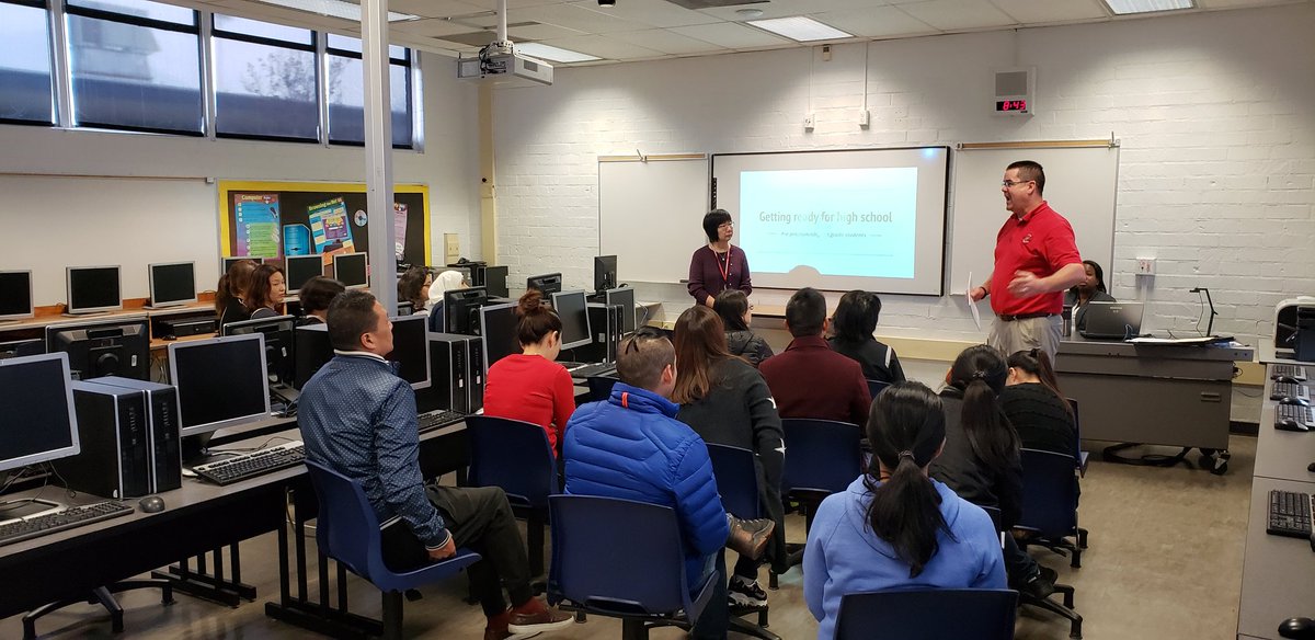 clin_ausd's tweet photo. Dana MS ELAC #3.  8th grade ELD parents learning about AHS and LCAP goals. @AUSDmerel @DanielLHacking 
@JAnderson_AUSD https://t.co/xVzXZeDC3P
