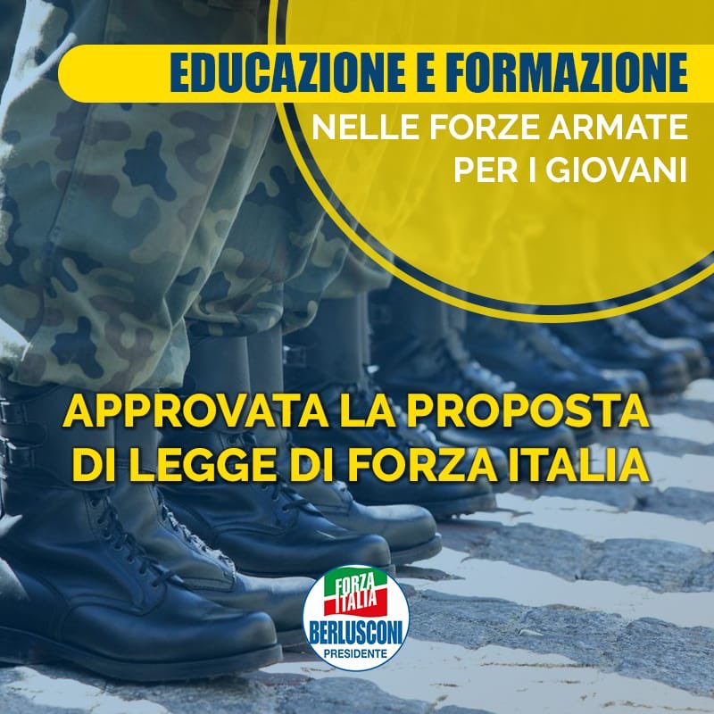 stefano_mugnai's tweet photo. Dalla parte dei giovani, puntiamo su merito e competenza! Approvata alla Camera la proposta di legge di @forza_italia a prima firma @matteoperegodic per introdurre percorsi formativi nelle Forze Armate 👏🏻 🇮🇹

#PdlPerego https://t.co/T7SaSWrRiN
