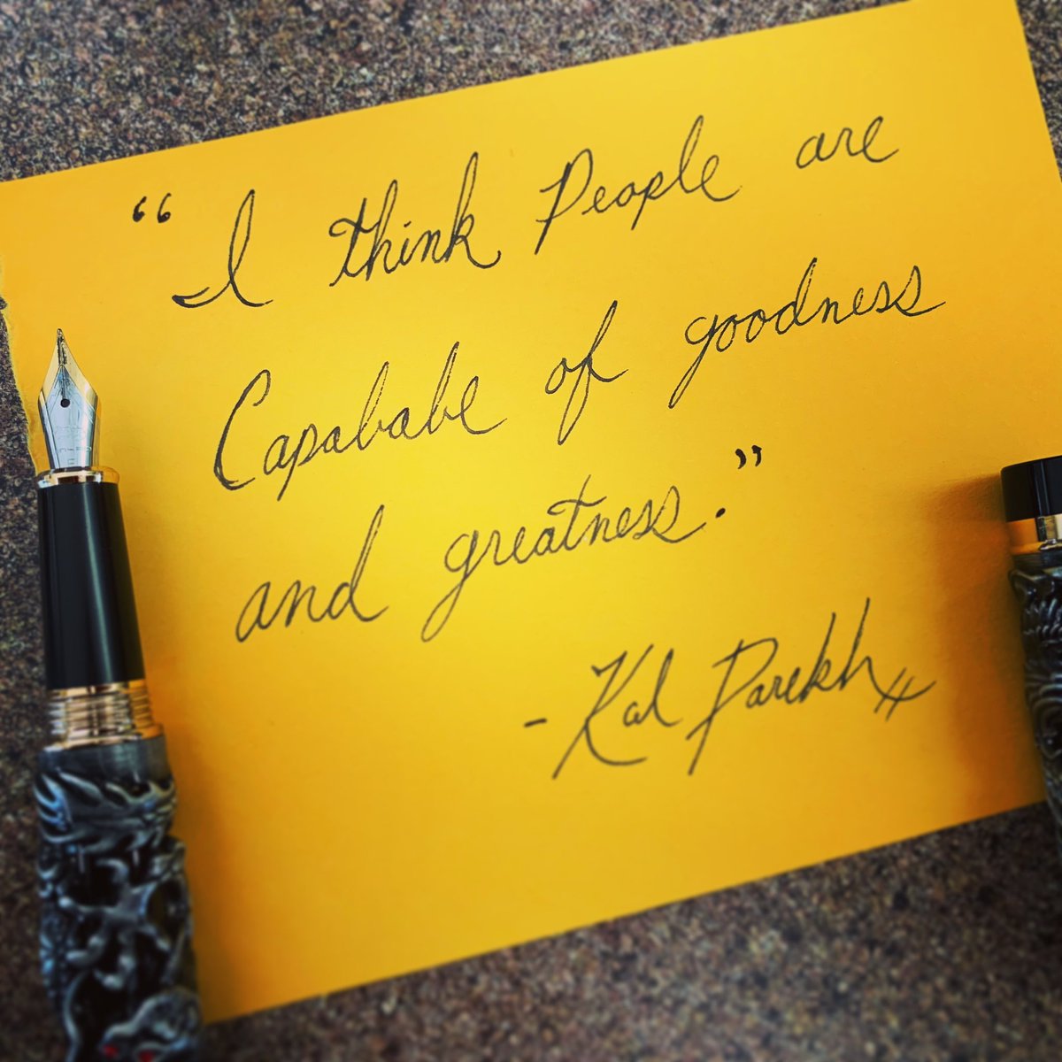 i_Kal's tweet photo. Today’s #wednesdaywisdom comes from this wonderful #fountainpen. I found it’s purpose TY 😘 @createmepink . I don’t care who you are ,  where you come from or what you’ve been through, you’re still capable of greatness!! #inspireBinspired #kalkwotes https://t.co/2YU7ITvR5p