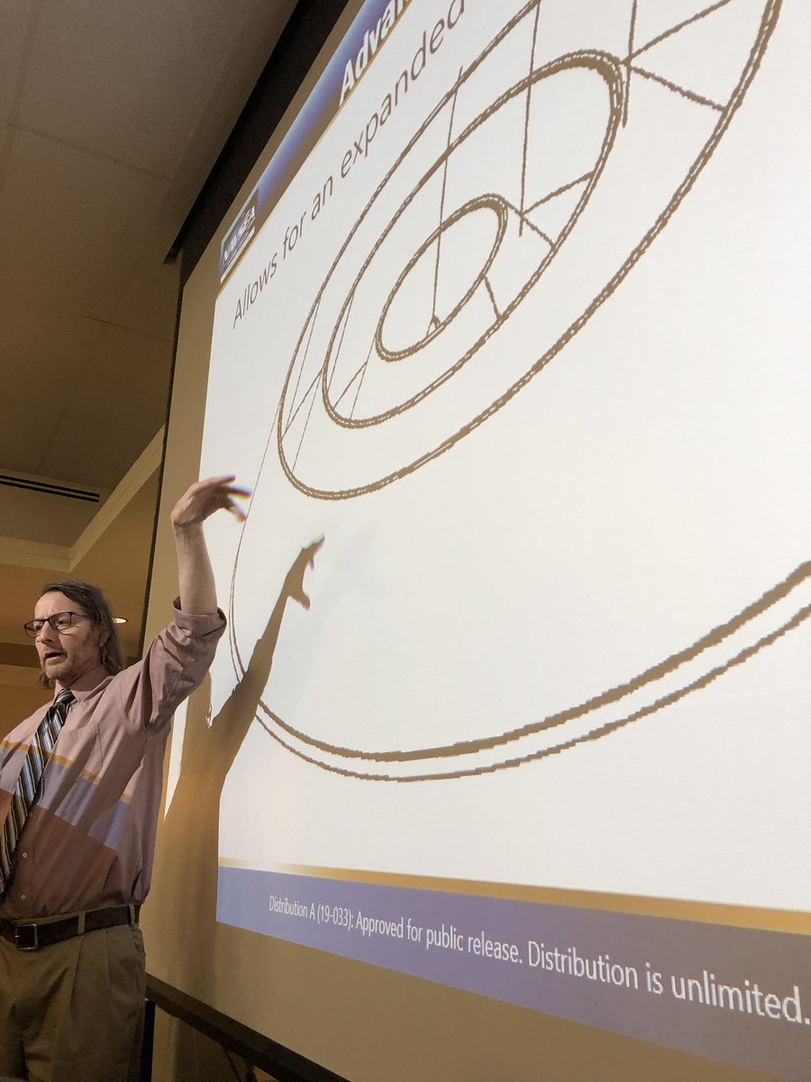 TommyLuginbill's tweet photo. Lonnie Fericks from @NAVSEA #IHEODTD presenting a configurable shape charge. Allows for “on the spot” changes to the shape & focus of explosive energy. @CSMHeadlines IODE event in collaboration with @MeetCharlesCo @MDBiz & @OEAGov #DoDTech #SouthernMaryland #SOMDIODE https://t.co/8R0nDxQnYG