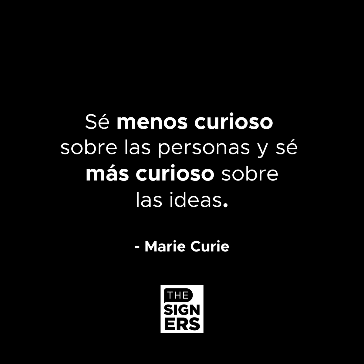 _TheSigners's tweet photo. "Sé menos curioso sobre las personas y sé más curioso sobre las ideas"
- Marie Curie
#innovacion #InnovarParaCambiar #diseño #creatividad #diseñadores #CreatividadEnRed #frases #designthinking #emprendedores #creativos #thesigners #Soluciones #Negocios #arte #ideas #curiosidad https://t.co/tvaH416hdk
