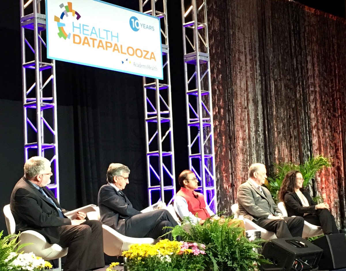 hdpalooza's tweet photo. Global perspectives featured in a panel moderated by @USAID with representation from Italy, India, Israel, &amp; the U.S. Panelists present emerging trends in data use for better healthcare, research &amp; communication #hdpalooza https://t.co/vtwZhjGnxl