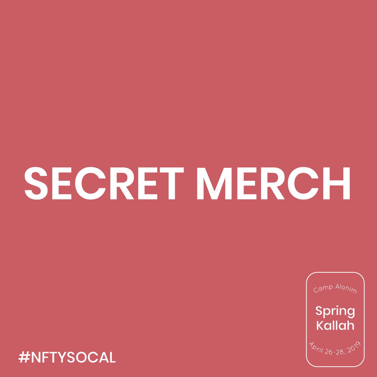 Register by Friday to get LIMITED EDITION SECRET MERCH!
 #SPRING19 #SENIOREVENT19