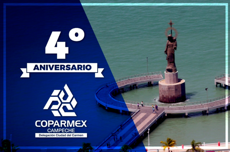 Coparmex's tweet photo. Con motivo de su 4°Aniversario, felicitamos a la Delegación @CoparmexCarmen perteneciente a @coparmexcampech de la Federación Sureste. Reconocemos la gran labor de la comunidad de esta Delegación encabezada por José Alejandro Alvarado Fuentes. https://t.co/lQP9lwrzEw