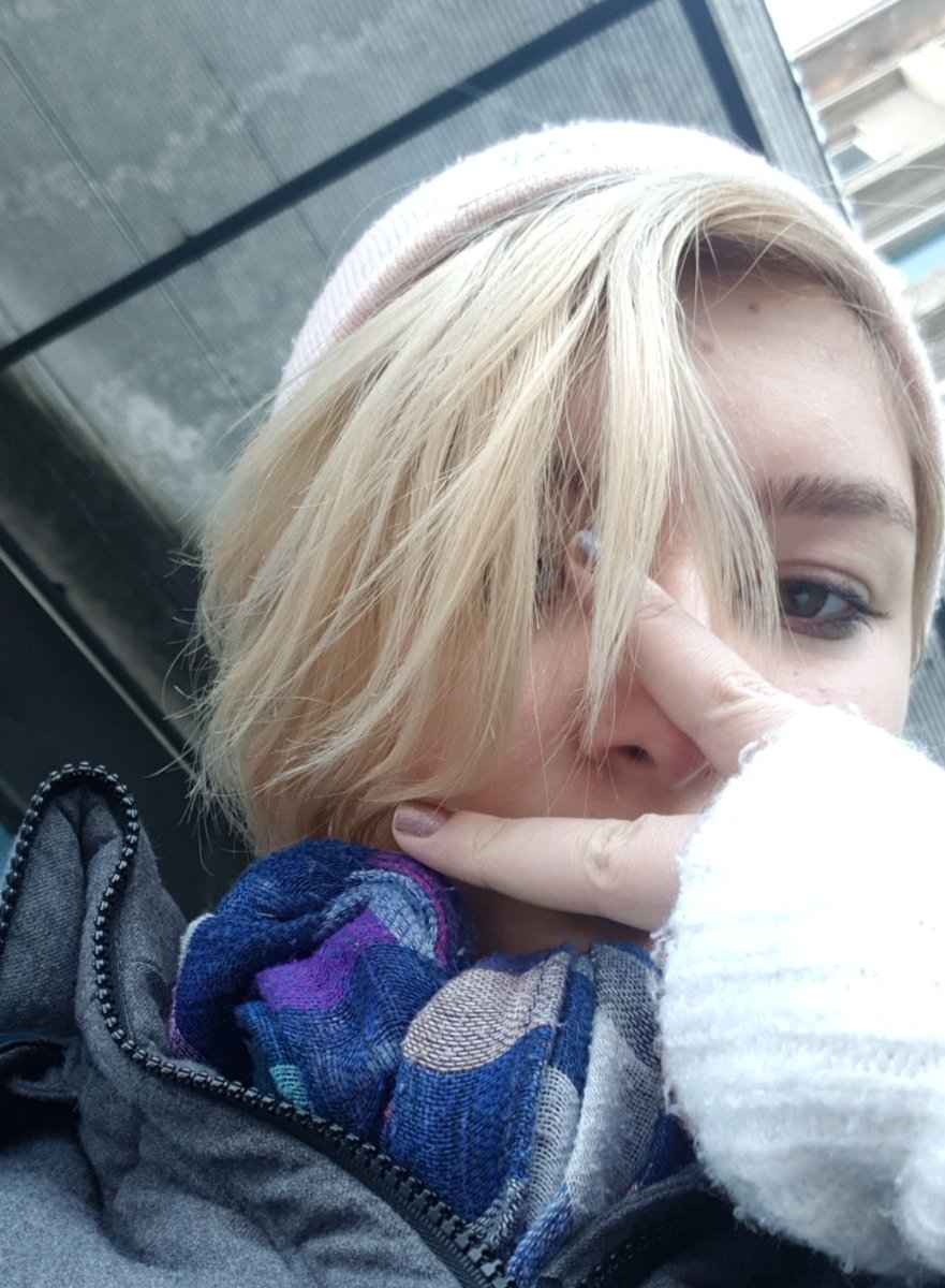 dyed it blonde. ( that guns n roses benie was glued to my head istg)