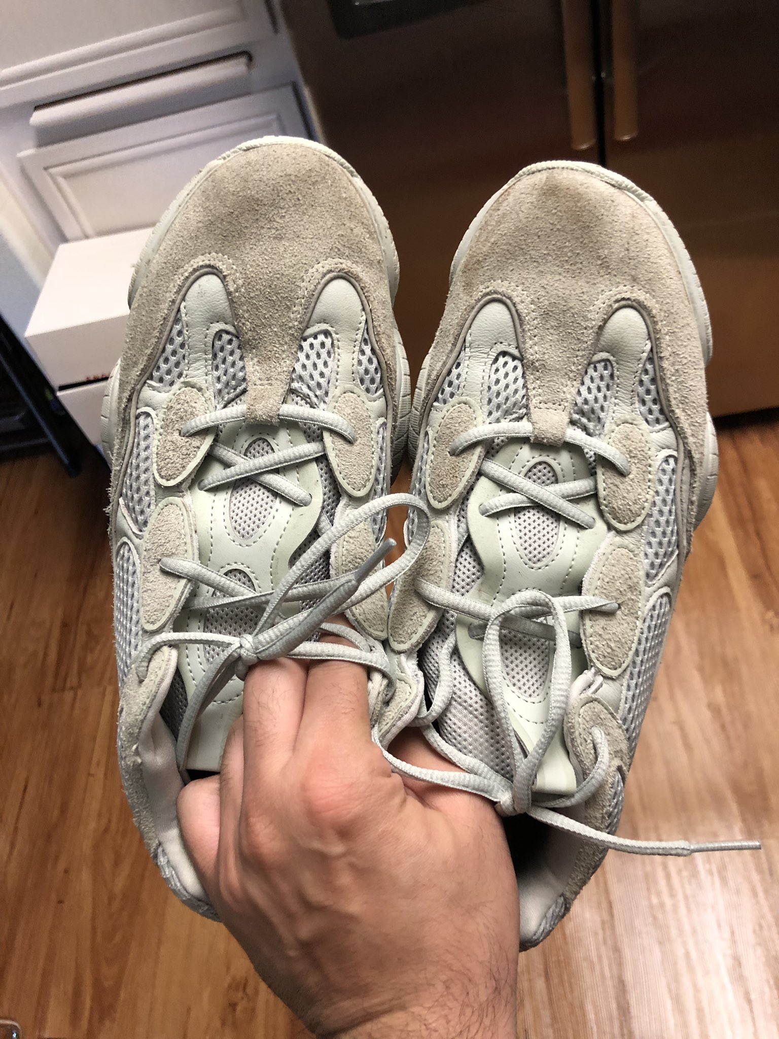 beat up yeezys