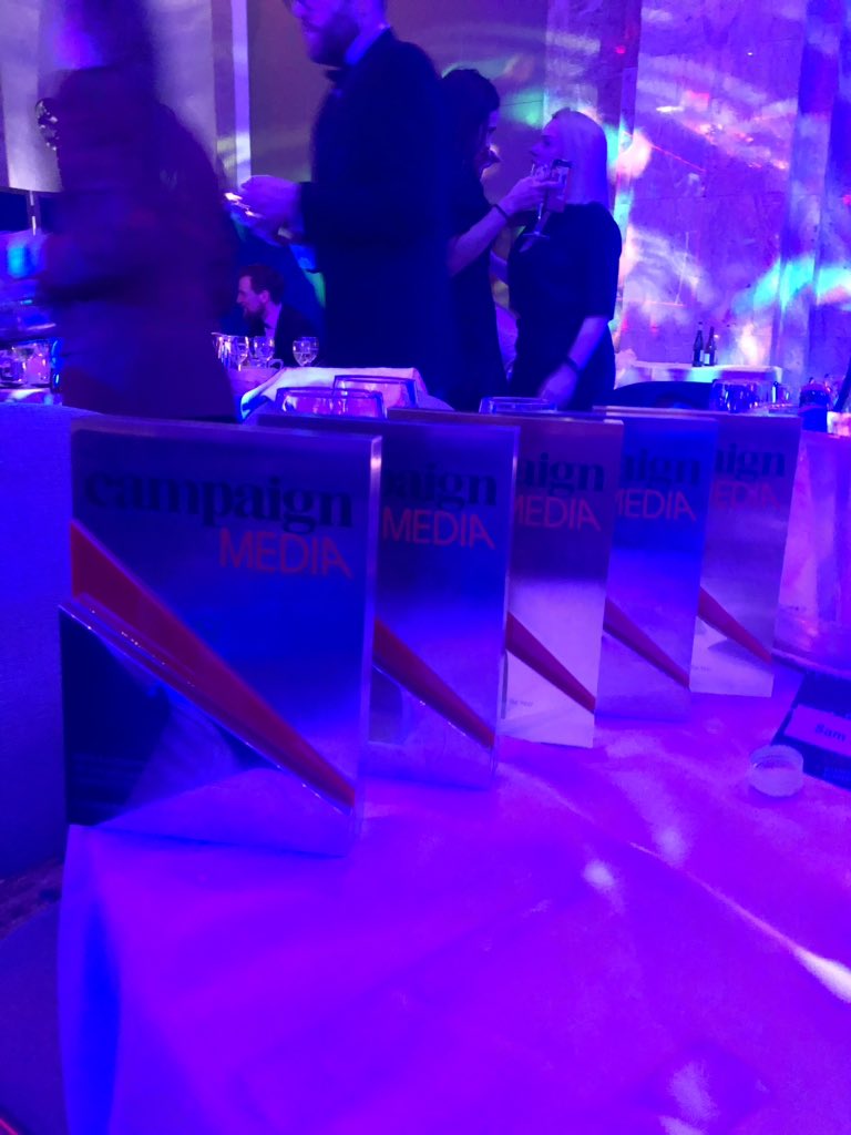 What a result. Campaign of the Year + Agency of the Year, humbled, chuffed, celebrating hard!! 🏆🙌🏽🙈😁<a href="/CxMediaAwards/">Campaign Media Awards</a> #CxMediaAwards