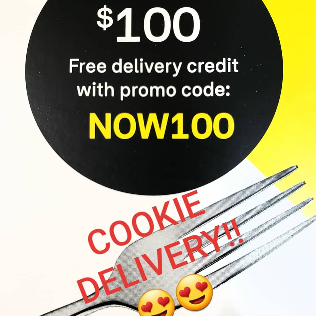 Place your first Postmates order with us and get $100 in delivery credit!!

#cookiesatwork #cookiesdelivered #cookiesonthecouch #cookiesondemand #delivery #snacksonthego #treatyourself 

Delivery credit valid for 14 days!!