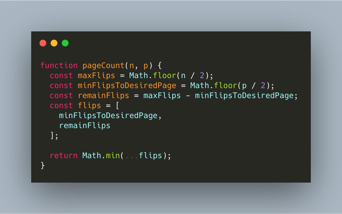 thecap_anonimo's tweet image. Shorter solution without iteration (https://t.co/lE9PoNUHJH) #math #100DaysOfCode [42/100] #codeForFun #coding #solutions #javascript