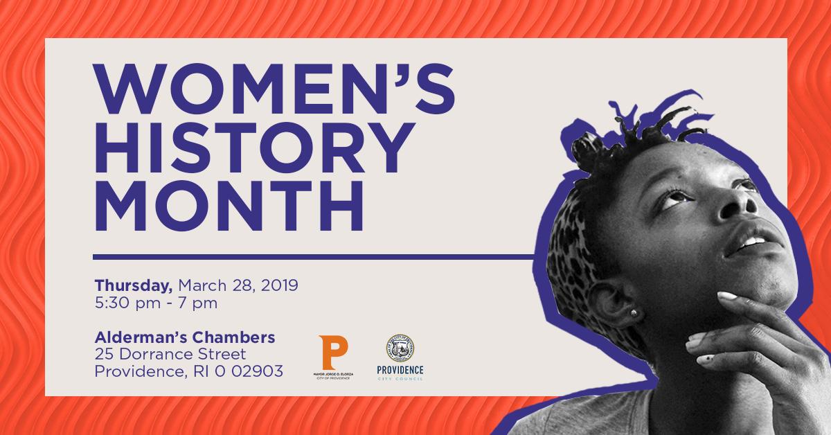 REMINDER: Join us tomorrow for a celebration of Women's History Month as we honor the City's rich legacy of Providence women change-makers and women-serving organizations. bit.ly/2YDyBrk
____
When: Tomorrow at 5:30PM
Where: Providence City Hall