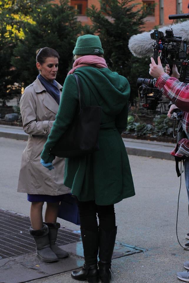 TedescoJanelle's tweet photo. This is a #setpicture of my #shortfilm I’m Not Lost! In the master, you see the gorgeous high heels 👠 that I was wearing. But in the close up, I got to wear my warm, fuzzy, FLAT boots 😉 #setlife #actorslife https://t.co/UlH6b9e7Bi