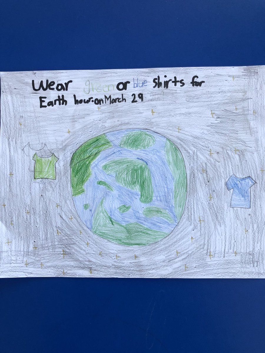 ReshmaKonstant2's tweet photo. Earth Hour is being observed on March 29 @DPS_YRDSB #EarthHour #Earth #posters #grade2s https://t.co/ajeKmOPQoc