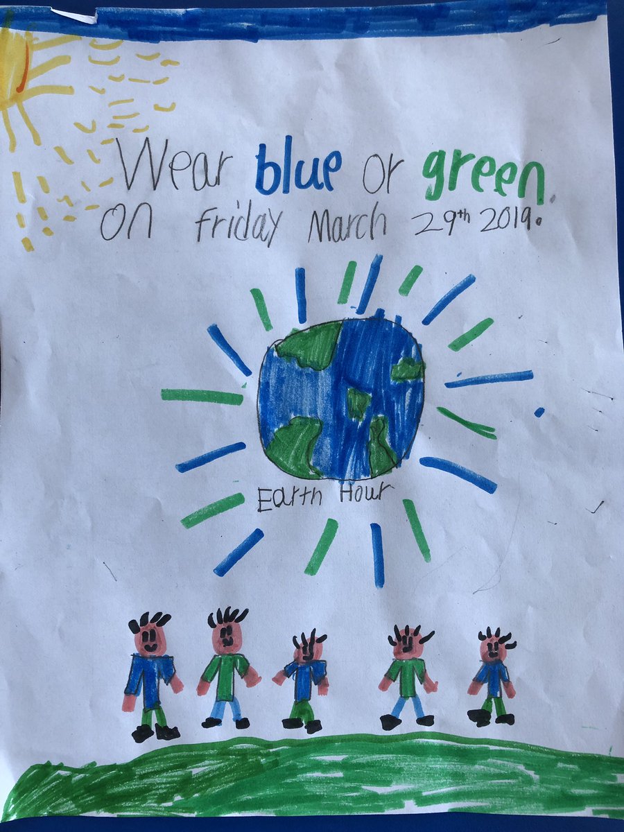 ReshmaKonstant2's tweet photo. Earth Hour is being observed on March 29 @DPS_YRDSB #EarthHour #Earth #posters #grade2s https://t.co/ajeKmOPQoc