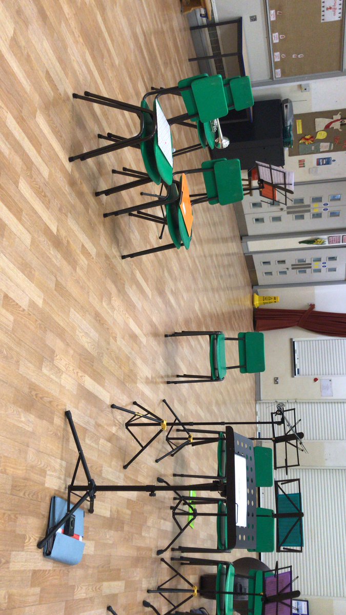 All set up for rehearsals tonight,  someone forgot the cornet section though... #oops