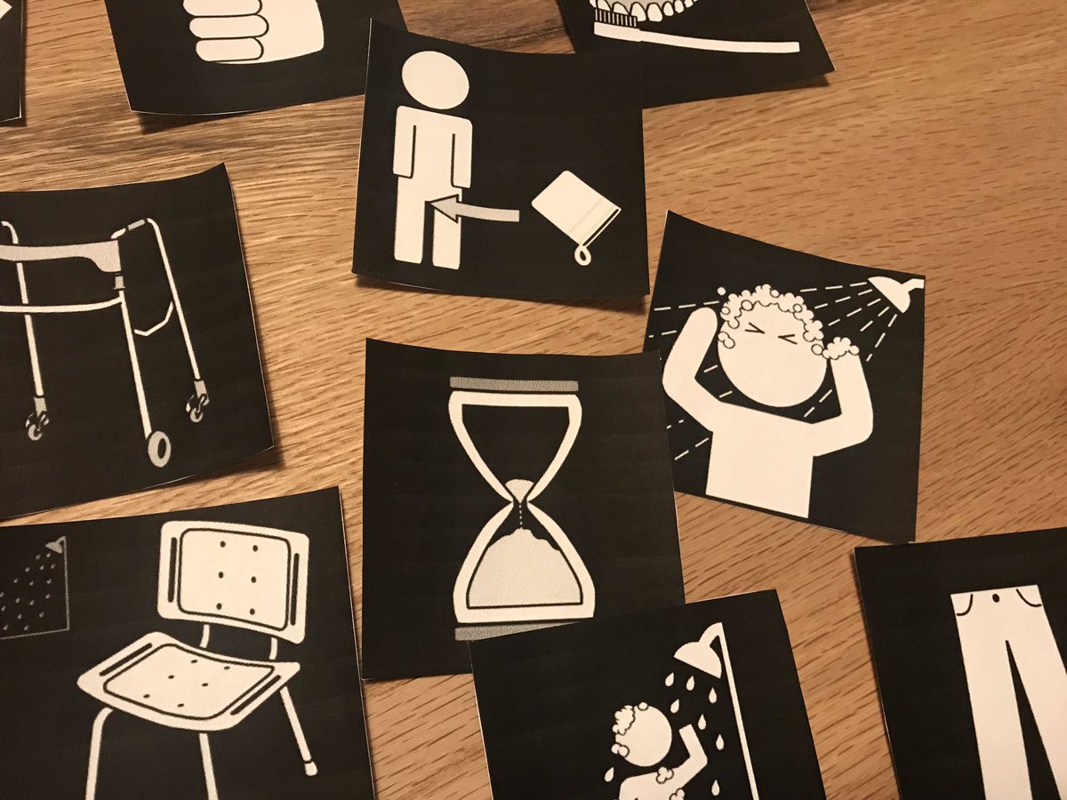 Omdat <a href="/PraktijkStip/">Praktijk Stip</a> samenwerken heel belangrijk vind ben ik nu bezig met een pictoplan voor een oudere, dove meneer om het douchen door de thuiszorg begrijpelijker te maken #nietmeerschreeuwen #ergotherapie