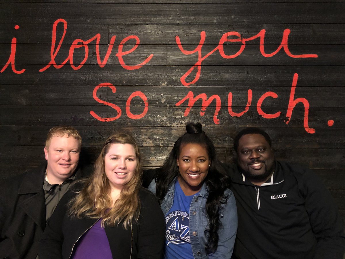 IsaacBarber's tweet photo. It's been an incredible time here at #ACUI19!!! Glad to reunite with friends across the association and for the opportunity to gain timely and impactful professional development! Looking forward to the @ACUIRegionVI conference in November 2019!!! https://t.co/VUfy8Q7yEz