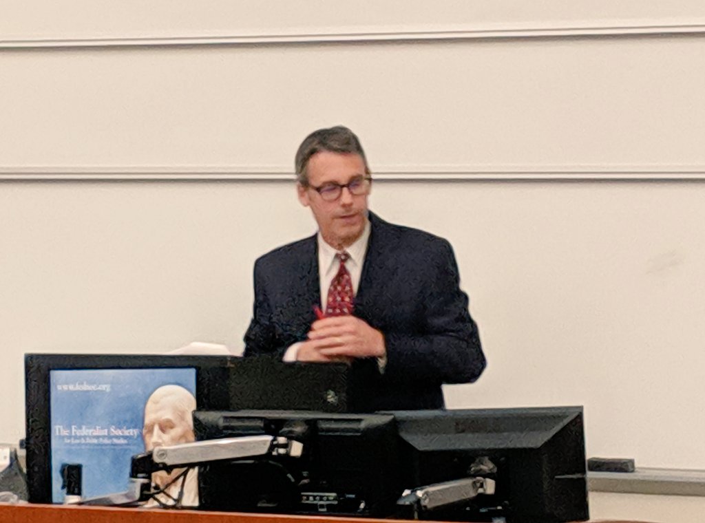 Chapman_Law's tweet photo. And now #fowlerlaw Professor Henry Noyes takes the lectern at today's @ChapmanFedSoc debate. https://t.co/NQ7dWemwOy