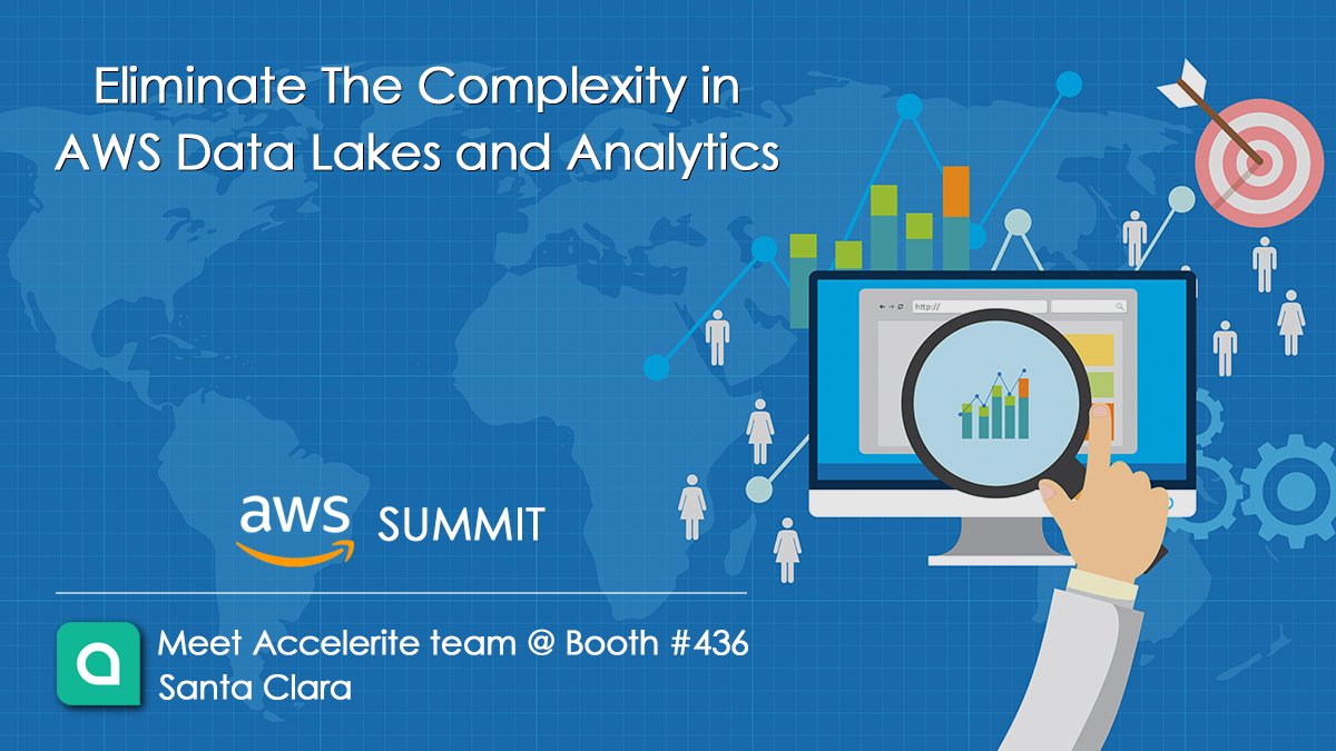 Accelerite's tweet image. Do you want your business intelligence users to be able to use self-service for analytics for data on S3 or Redshift? Book a meeting here to find out how ShareInsights helps! Stop by booth #436 for a demo! @AWSonAir #AWSSummit #AWSAnalytics