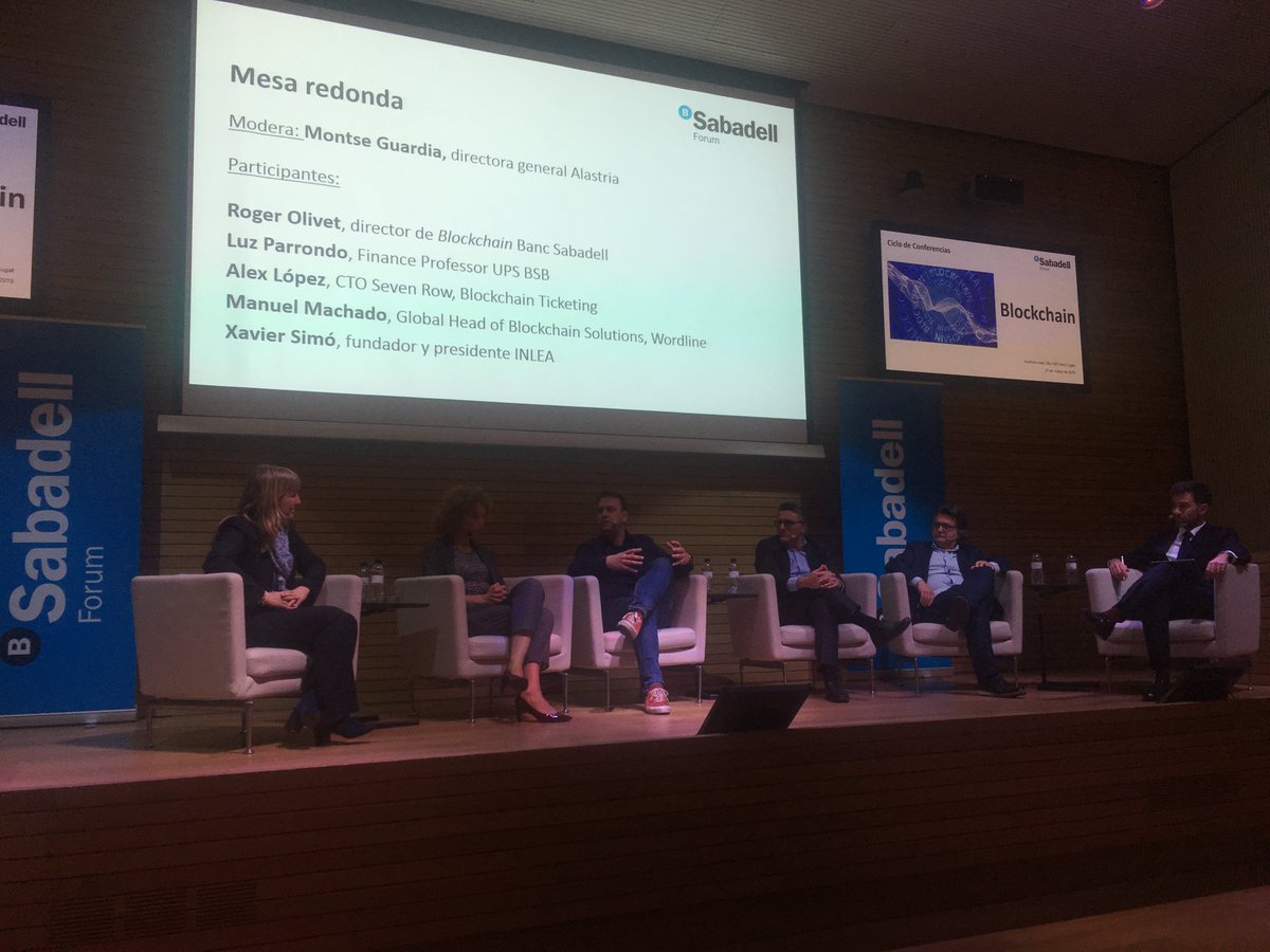 Jordim40's tweet photo. Gran mesa redonda esta tarde en las oficinas de @BancSabadell sobre #blockchain y la influencia de @Alastria_. Gracias a @MGG_2012, @egomemei, @luzparrondo, @alex_lopezt, @twManuelMachado, @xaviersimo y @santicasas!! https://t.co/k9rUQZjFp9