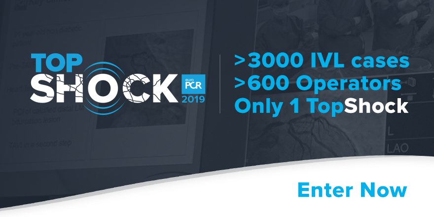 Think you performed the best EU coronary #IntravascularLithotripsy case in the last year? Submit to #TopShock19 to be chosen by judges J. Fajadet, C. Di Mario, <a href="/DrJMHill/">Jonathan Hill</a> &amp; <a href="/JEscaned/">Javier Escaned</a> to win a faculty invite for <a href="/ShockwaveIVL/">Shockwave Medical</a> symposia @ #EuroPCR ow.ly/RcwW30odALR (promoted)