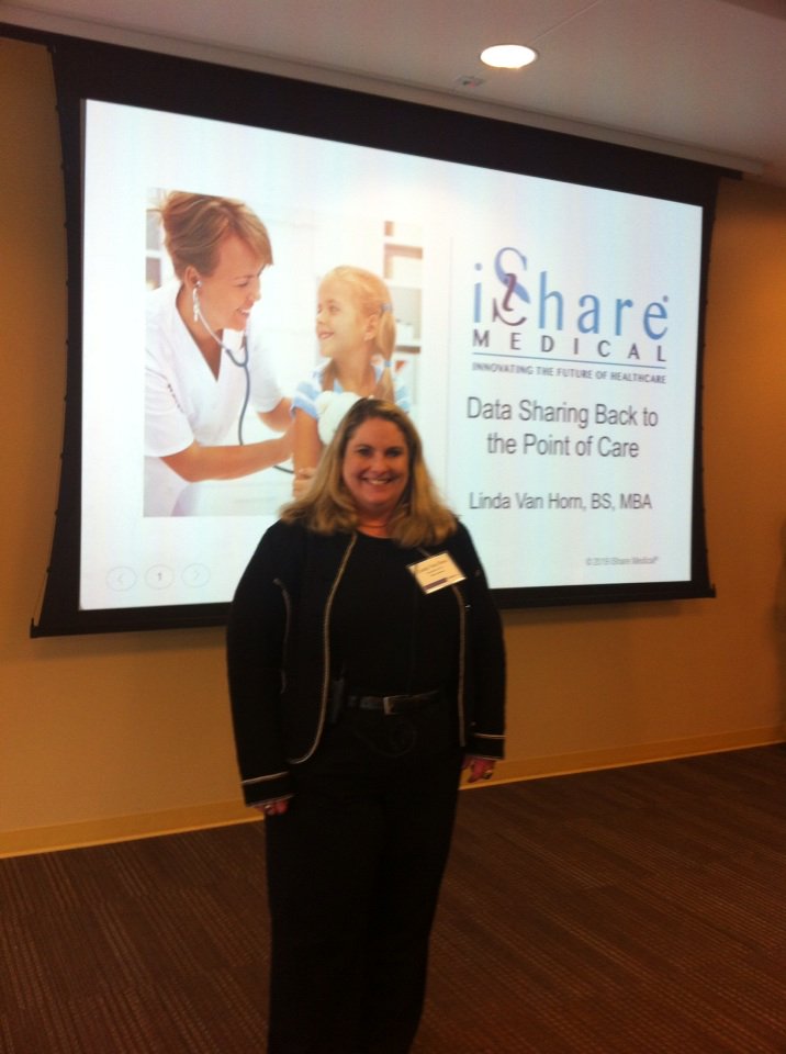 iShareMedical's tweet photo. Linda VanHorn presents Data Sharing Back to the Point of Care #1Data @startuphealth @PIPELINEorg @DirectTrustorg https://t.co/OFVk66OdCv